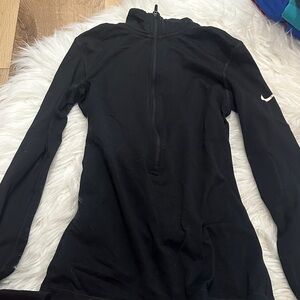 Nike Black Half-Zip Long Sleeve Top